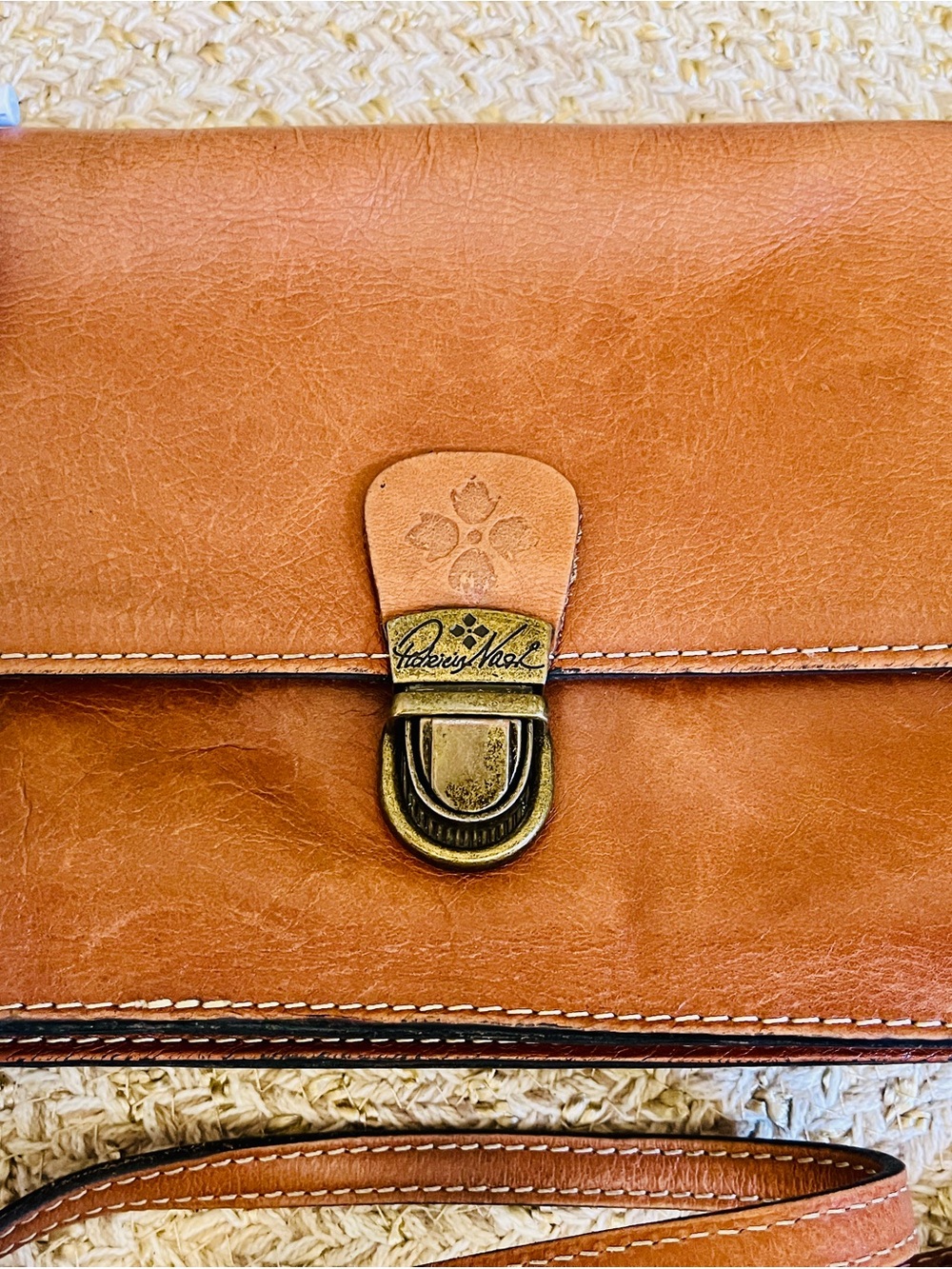 Patricia Nash Cognac Brown Leather Crossbody Bag - Picture 13 of 14